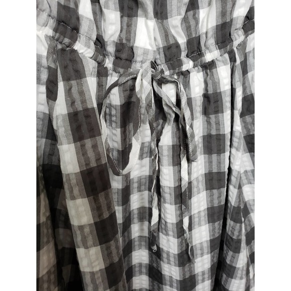 Torrid Peasant Midi Seersucker Gingham Midi Dress - Picture 4 of 10